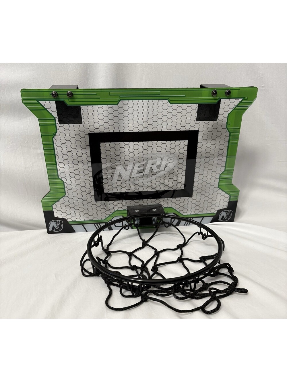 NERF Pro Hoop Over the Door Mini Basketball Hoop Set with Green Ball
